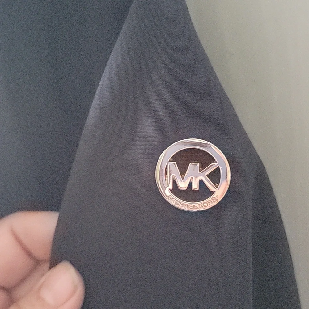 Michael Kors Black Jacket with Gold Zippers - Picture 5 of 7